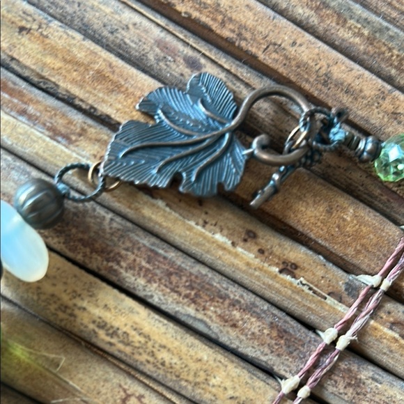 Raw Druzy Quartz Bar Necklace – Earthy Boho Style - Picture 8 of 14